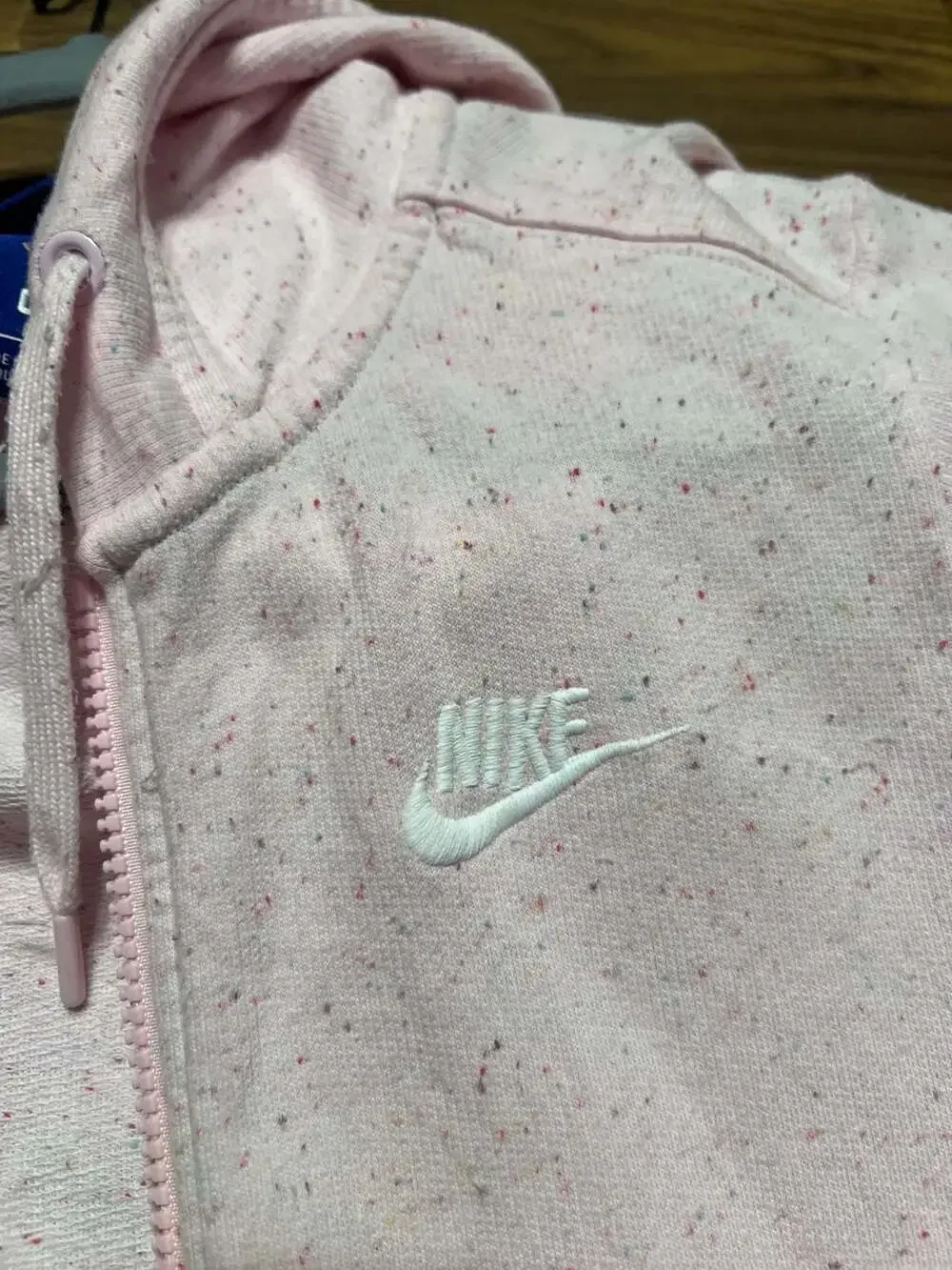Nike Gym Vintage Full-Zip Women's Hoodie in Pink Confetti Speckle